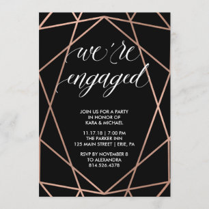 Invitation Faux Rose Gold