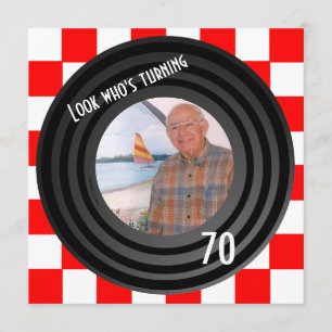 Invitation Faux Vinyl Record Retro Inspiré