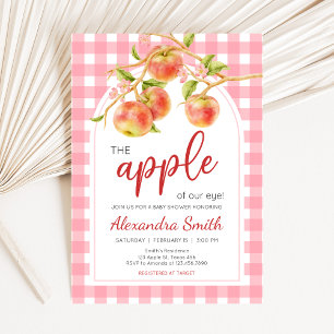 Invitation Faveur de Nos Yeux Baby Shower Gingham