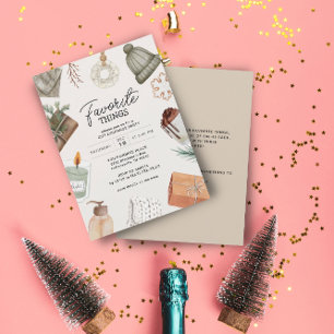 Invitation Favoris Ami Échange Cadeau Fête de Vacances