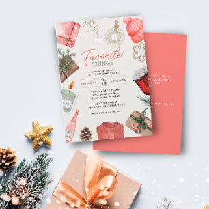Invitation Favoris Ami Échange Cadeau Fête de Vacances