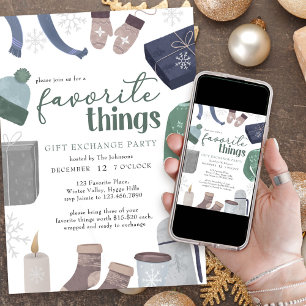 Invitation Favoris Cosy Winter Gift Exchange Party