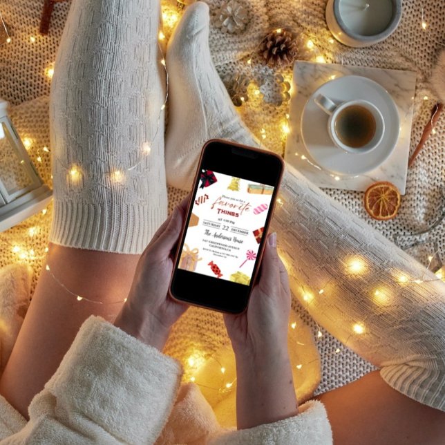 Invitation Favoris fête échange cadeaux Fête de vacances (Créateur téléchargé)