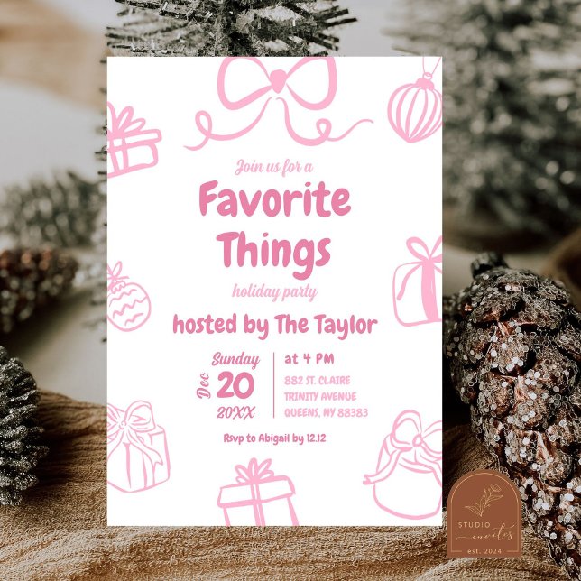 Invitation Favoris Pink Main Drawn Things (Créateur téléchargé)