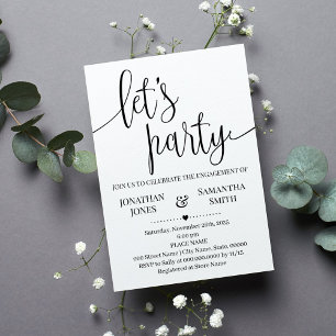 Invitation Favorise l'engagement des parties Mariage minimali