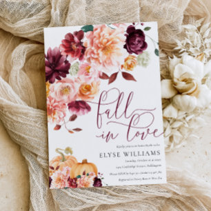 Invitation Faye Bourgogne Tombe Amoureux Fête des mariées Aut