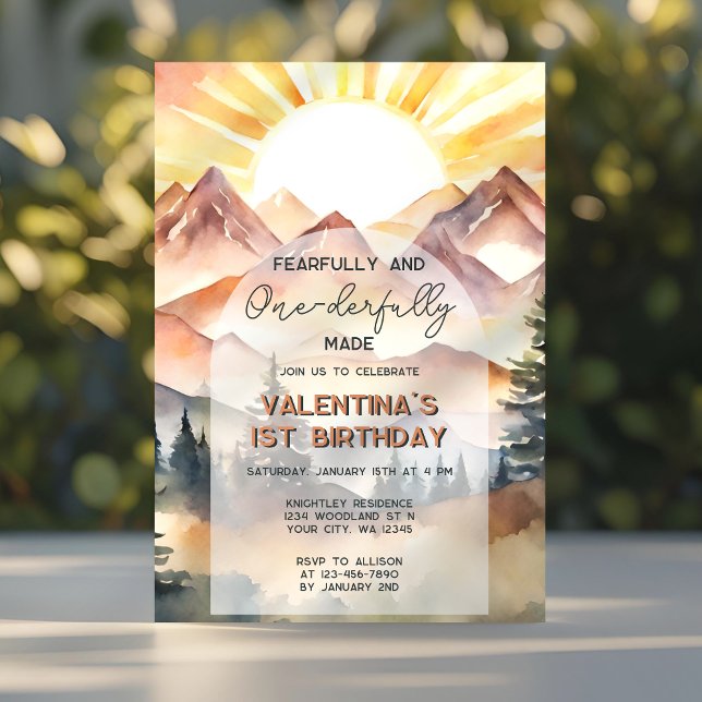 Invitation Fearful and Onederful made First Birthday (Créateur téléchargé)