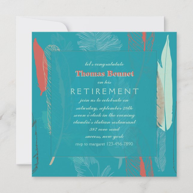 Invitation Feathers (Devant)