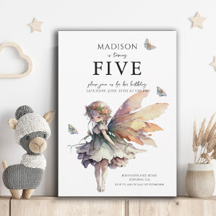 Invitation Fée Anime Magique 5e fête d'anniversaire