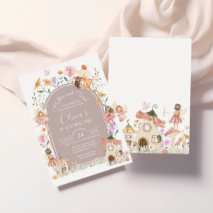 Invitation Fée de Fleur sauvage de Blush Muet Anniversaire