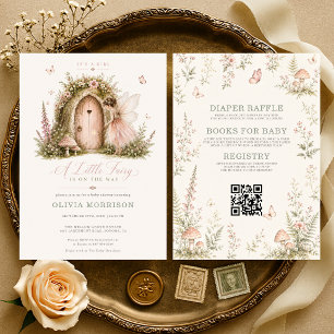 Invitation Fée de la forêt enchantée pour Baby Shower fille t