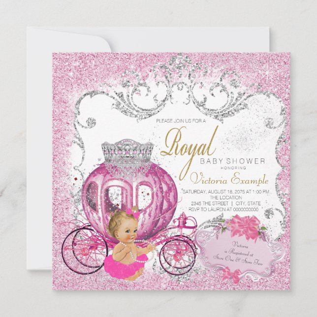 Invitation Fée de la Petite Princesse Fancy Fête de Naissance (Devant)