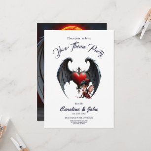 Invitation Fée de la Saint-Valentin sous la Lune de Sang 