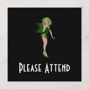 Invitation fée de vert de jour de 3D St Patrick