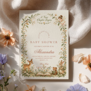 Invitation Fée des Bois Une Nouvelle Histoire Baby Shower