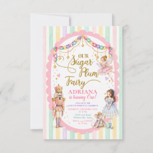Invitation Fée Dragée Anniversaire Pâte de Noyer Pastel