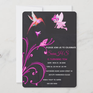 Invitation Fée Editable Anniversaire Invitation, Fée Annivers