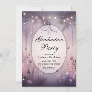 Invitation Fée Ethereal Fairy Lights Forest Graduation Party