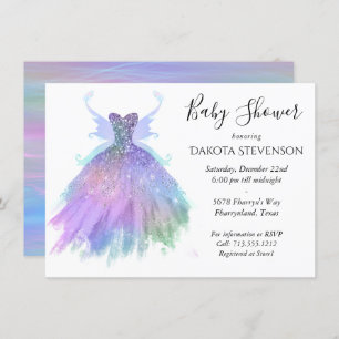 Invitation Fée Ethereal   Rainbow Ombre Pastel Sheen