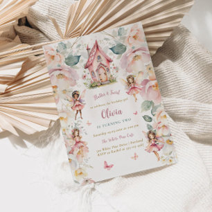 Invitation Fée Fille Anniversaire Whimsical Enchanted Floral