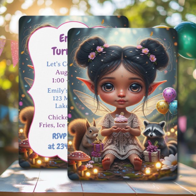 Invitation Fée Indienne de la Forêt Enchantée Anniversaire (Créateur téléchargé)