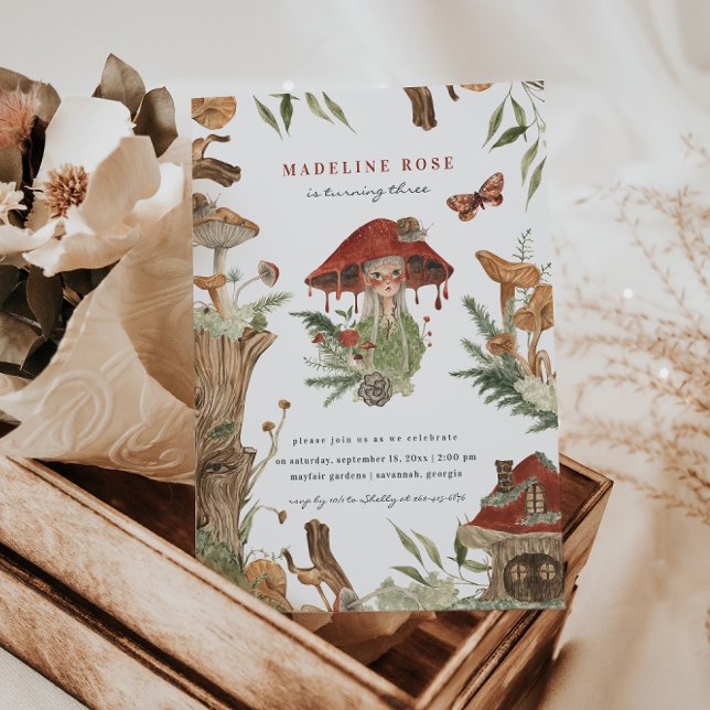 Invitation Fée magique de la forêt d'automne | Anniversaire (Créateur téléchargé)