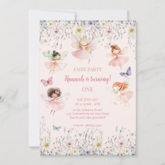Invitation Fée Magique Premier Anniversaire, Fairy Bash