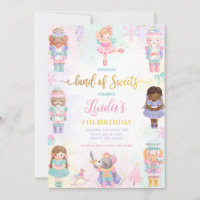Invitation Fée Rose pour le Pays des Friandises de
