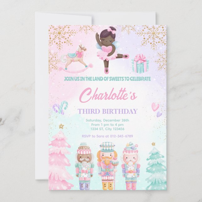 Invitation Fée Rose pour le Pays des Friandises de (Devant)