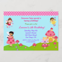 Invitation féerique d'anniversaire de jardin