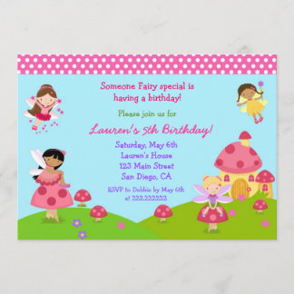 Invitation féerique d'anniversaire de jardin