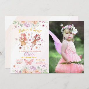 Invitation Fées Fées Fée Fête d'Anniversaire