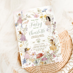 Invitation Fées Fleur sauvage Fleurs de prairie Anniversaire