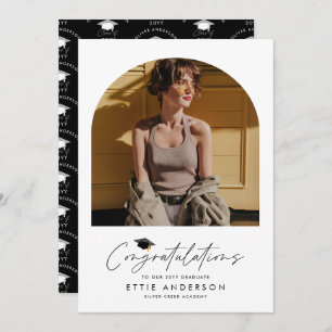 Invitation Félicitations à la fin de l'année photo simple mod