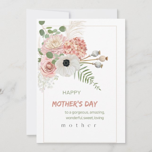 Invitation Félicitations à Mather's Day (Devant)