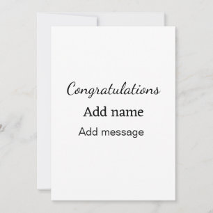 Invitation Félicitations ajoutez un nom message simple diplôm