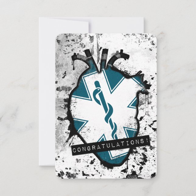 Invitation félicitations au travailleur des services médicaux (Devant)