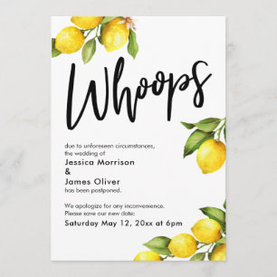 Invitation Félicitations Carton de mariage reporté aquarelle 