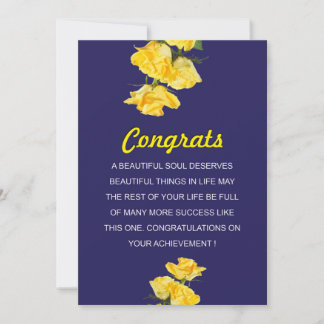 Invitation Félicitations les plus sincères