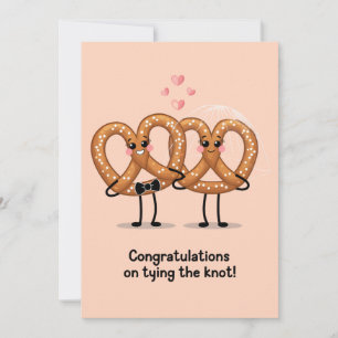 Invitation Félicitations pour avoir noué le nœud Bretzel drôl