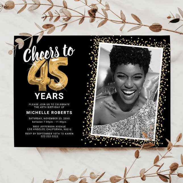Invitation Félicitations pour le 45e anniversaire de la série (Créateur téléchargé)