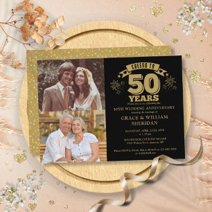 Invitation Félicitations pour le 50e anniversaire de mariage 