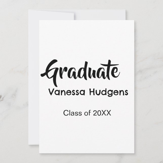 Invitation Félicitations pour le diplôme nom date année class (Devant)