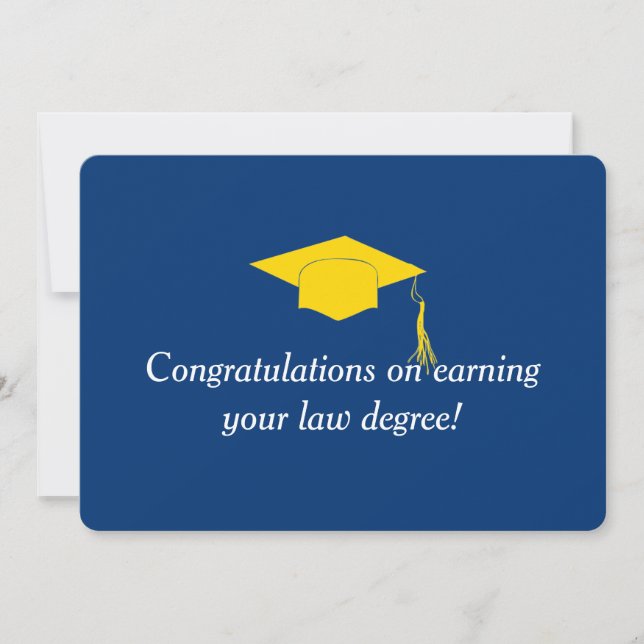 Invitation Félicitations pour l'obtention de votre diplôme en (Devant)
