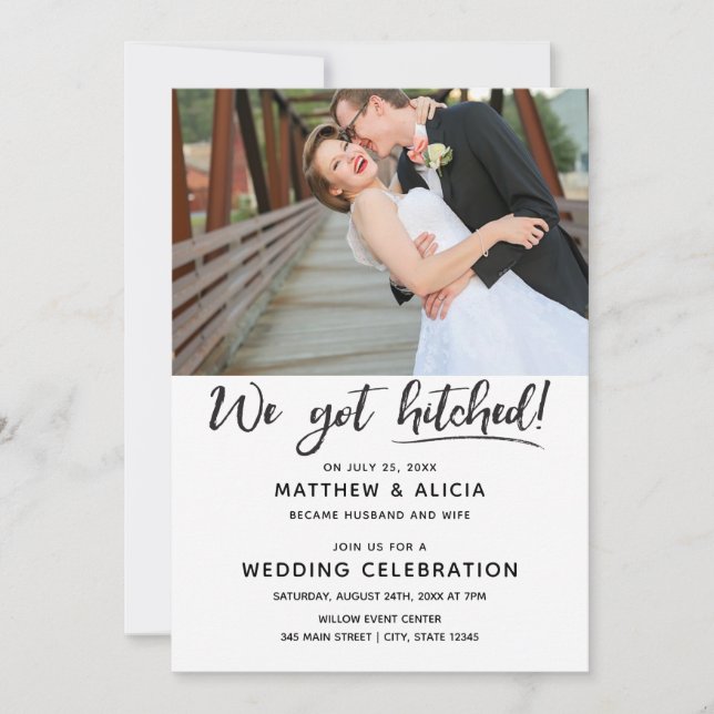 Invitation Félicitations pour notre mariage (Devant)