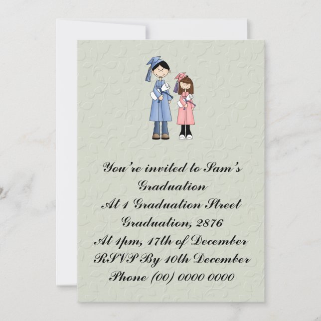 Invitation Félicitations sur votre obtention du diplôme (Devant)