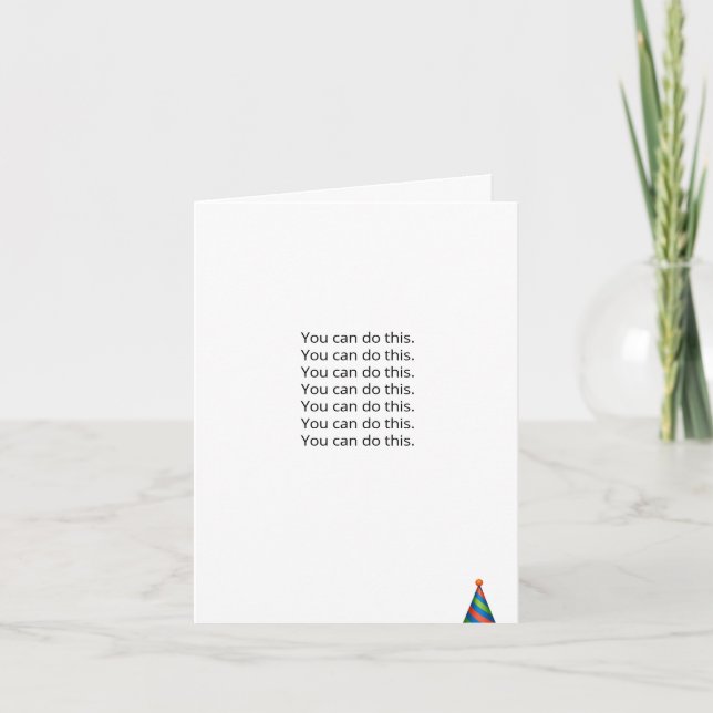 Invitation Félicitations, vous pouvez organiser cette fête d' (Devant)