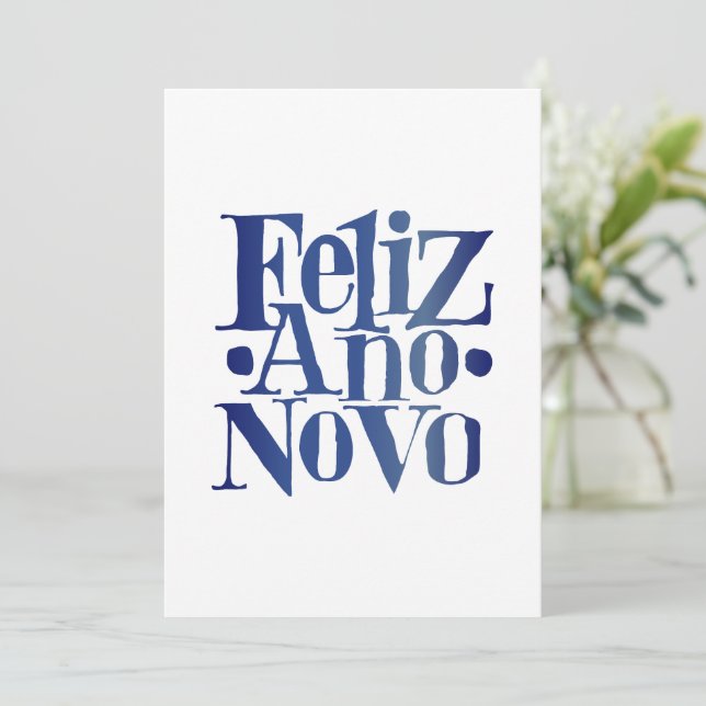 Invitation Feliz Ano Novo (Debout devant)