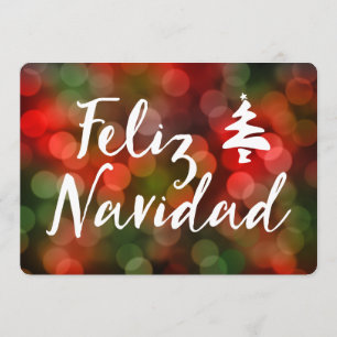 Invitation Feliz Navidad (lumières des livres)
