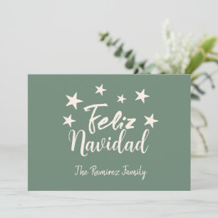 Invitation Feliz Navidad Modern Christmas Famille Salutation